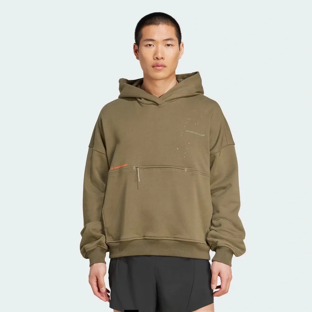 adidas H. Koumori Running Reflective Pullover Sweatshirt Hoodie JM1208 Size XS